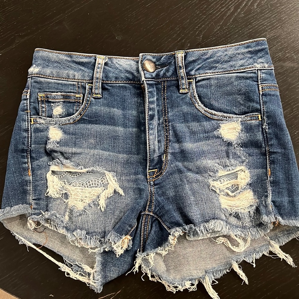 American Eagle Hi-Rise Super Stretch Denim Shorts